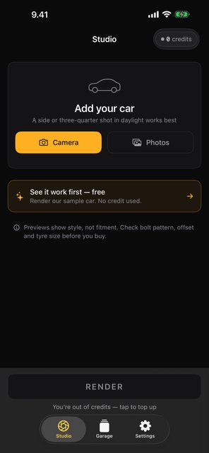 Car Mods AI app — choosing a modification